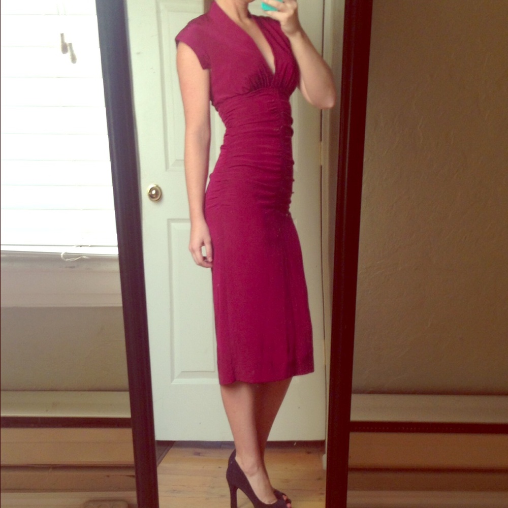 Nicole Miller Wine red dress!